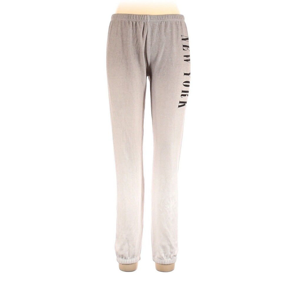WILDFOX Gray White Ombre "New York" Classic Jogger Athleisure Sweatpants - L